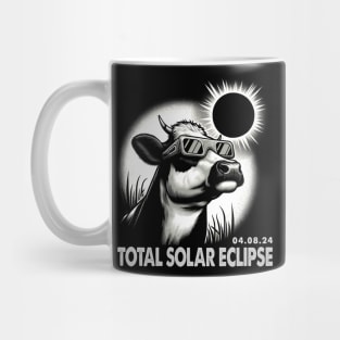 Celestial Cow Eclipse: Trendy Tee for Cow Enthusiasts and Eclipses Mug